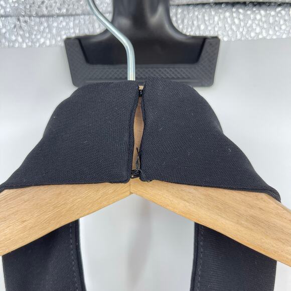 Amanda Uprichard | Queen Gown in Black Halter Neck Maxi Dress w/ Slit S - Picture 12 of 16